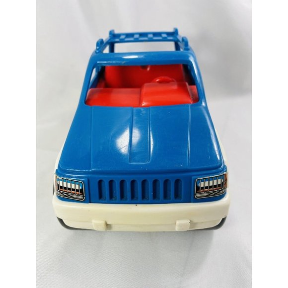 Rare Vintage 1994 Buddy L Jeep Wrangler Push Along Toy Truck Car Red White Blue - Picture 4 of 10